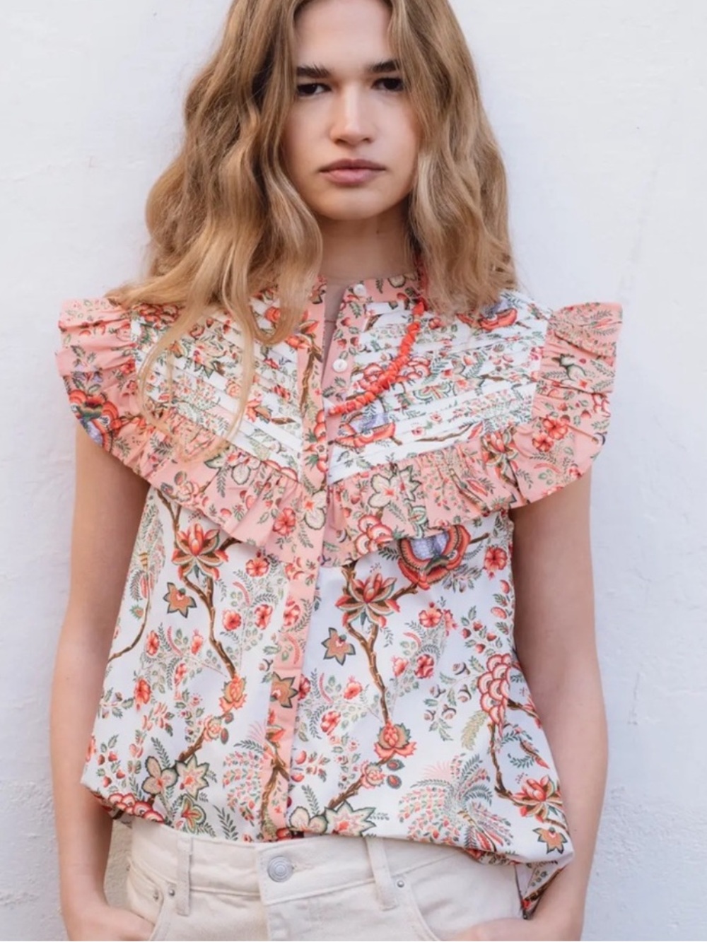 [NWT] Sonmer Victoria Blouse Pink Size Large
